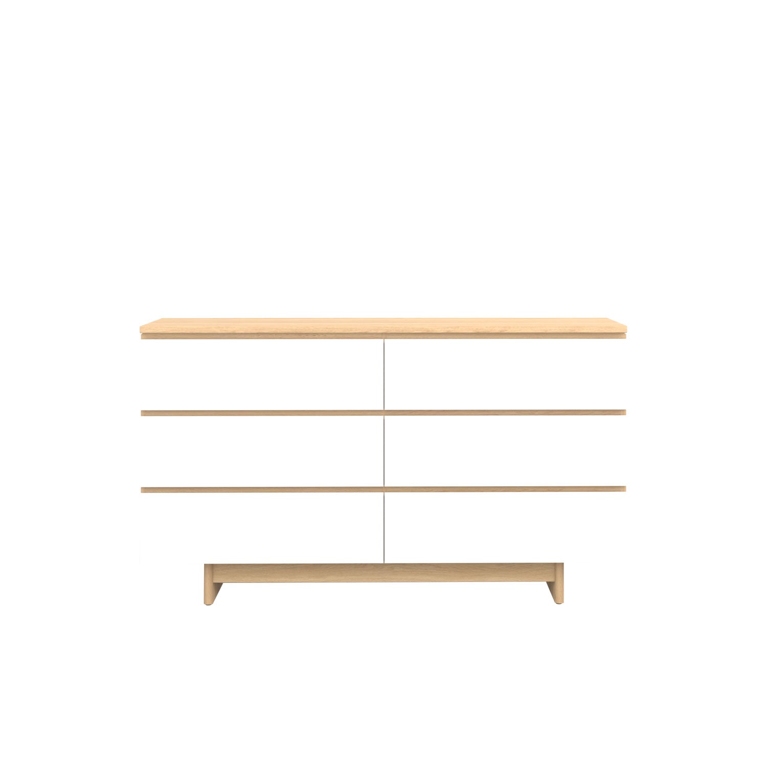 Moxie 6 Drawer Dresser 160 Oak - Oak/White / Oak Veneer