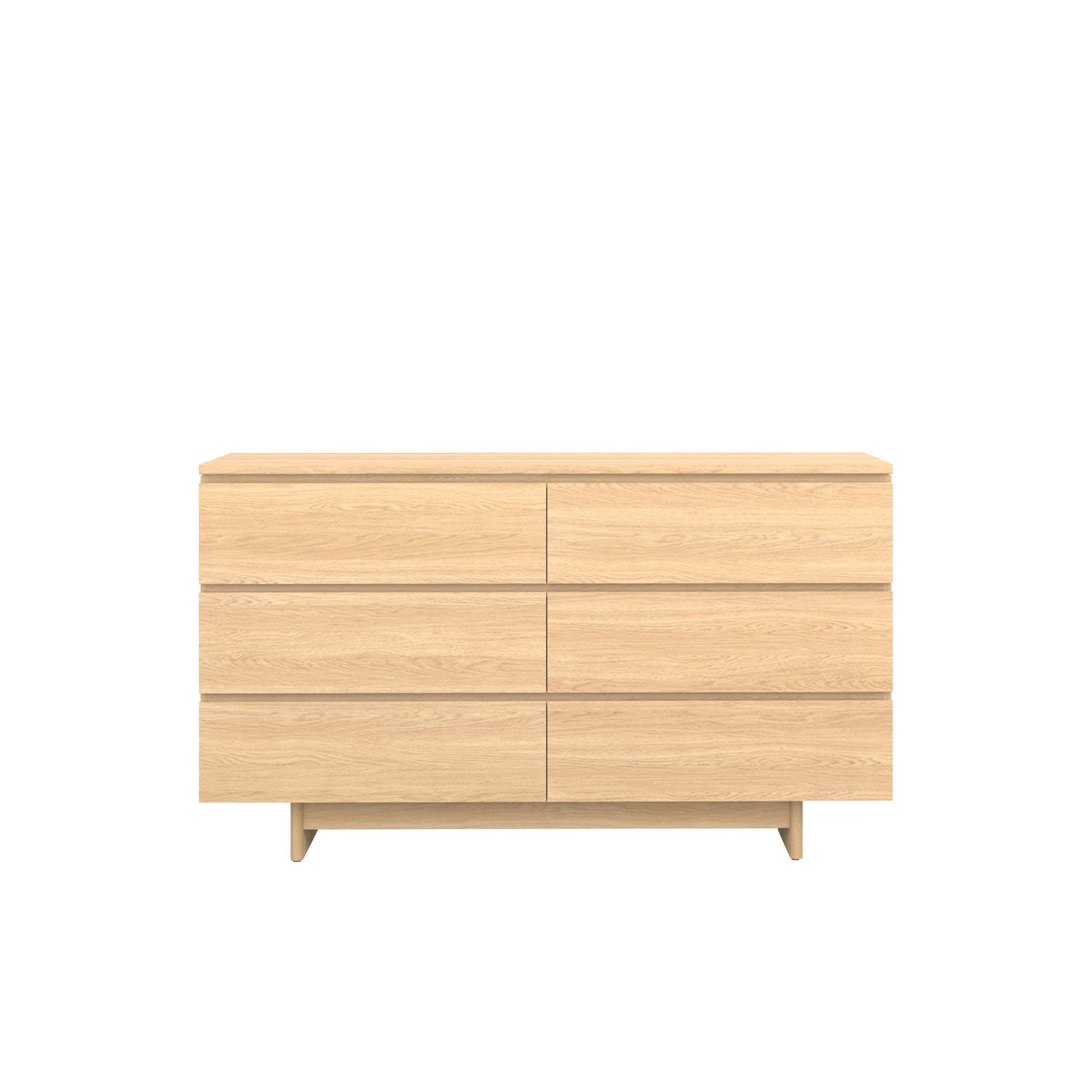 Moxie 6 Drawer Dresser 160 Oak - Oak/Oak / Solid Oak