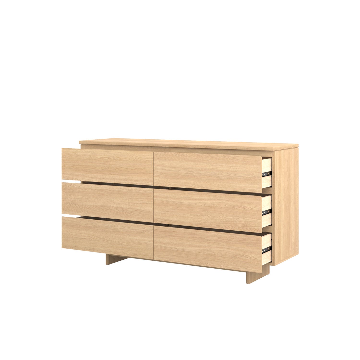 Moxie 6 Drawer Dresser 160 Oak - Oak/Oak / Oak Veneer