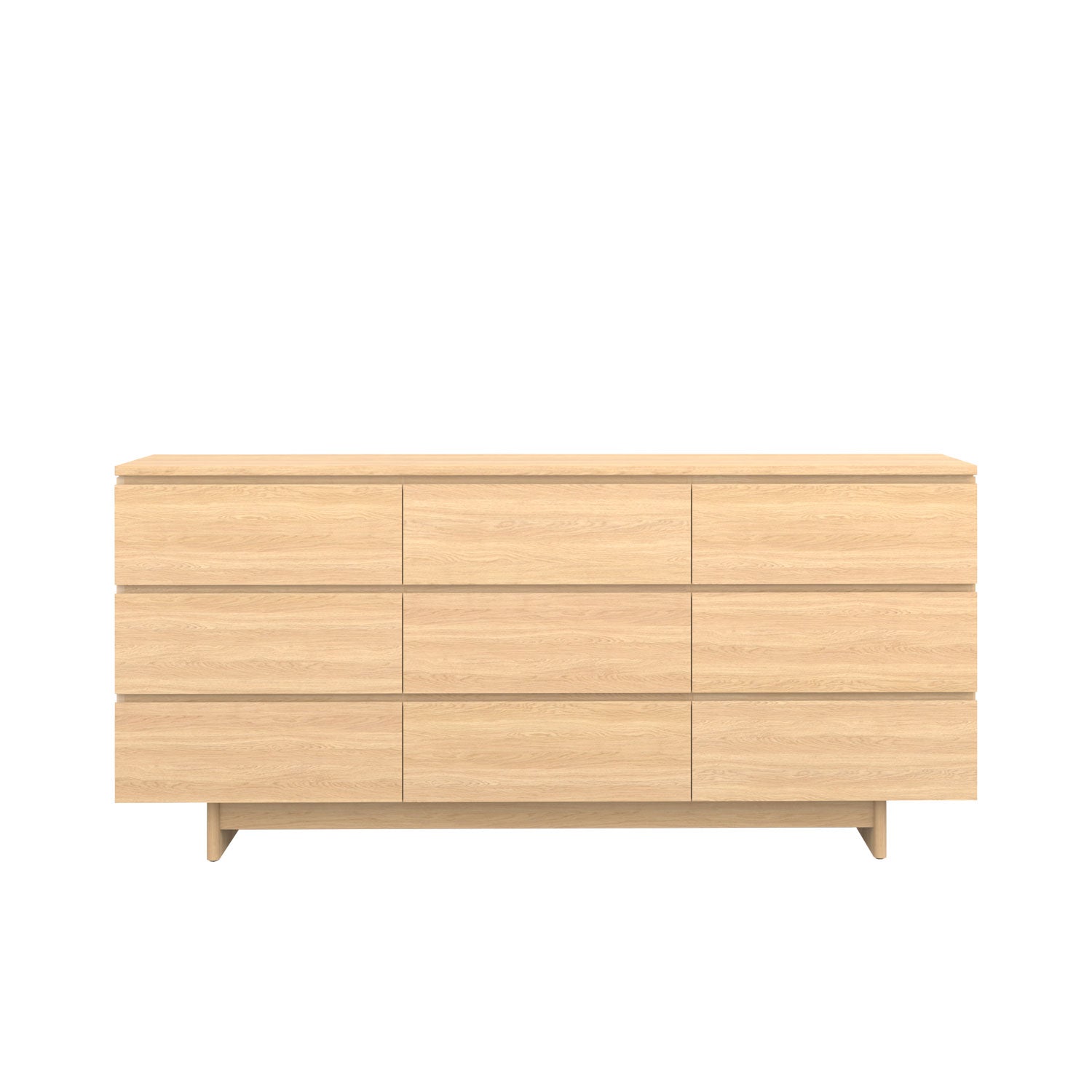 Moxie 9 Drawer Dresser 200 Oak - Oak/Oak / Solid Oak