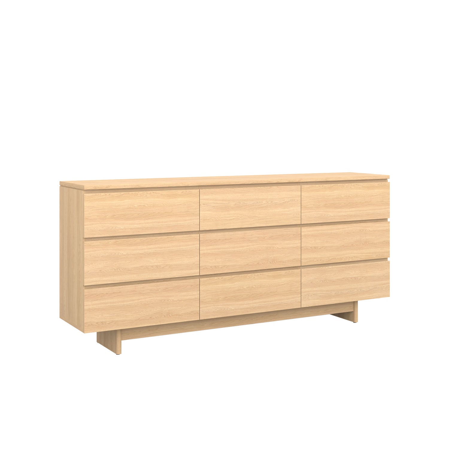 Moxie 9 Drawer Dresser 200 Oak - Oak/Oak / Solid Oak