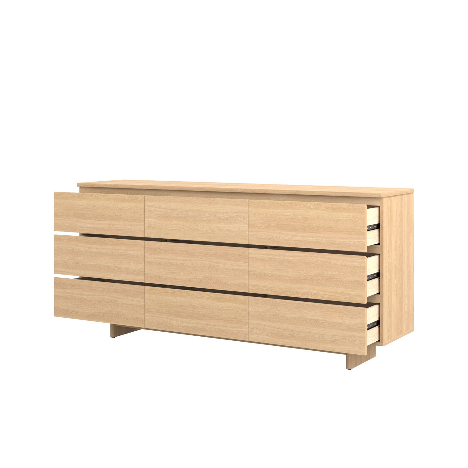 Moxie 9 Drawer Dresser 200 Oak - Oak/Oak / Oak Veneer