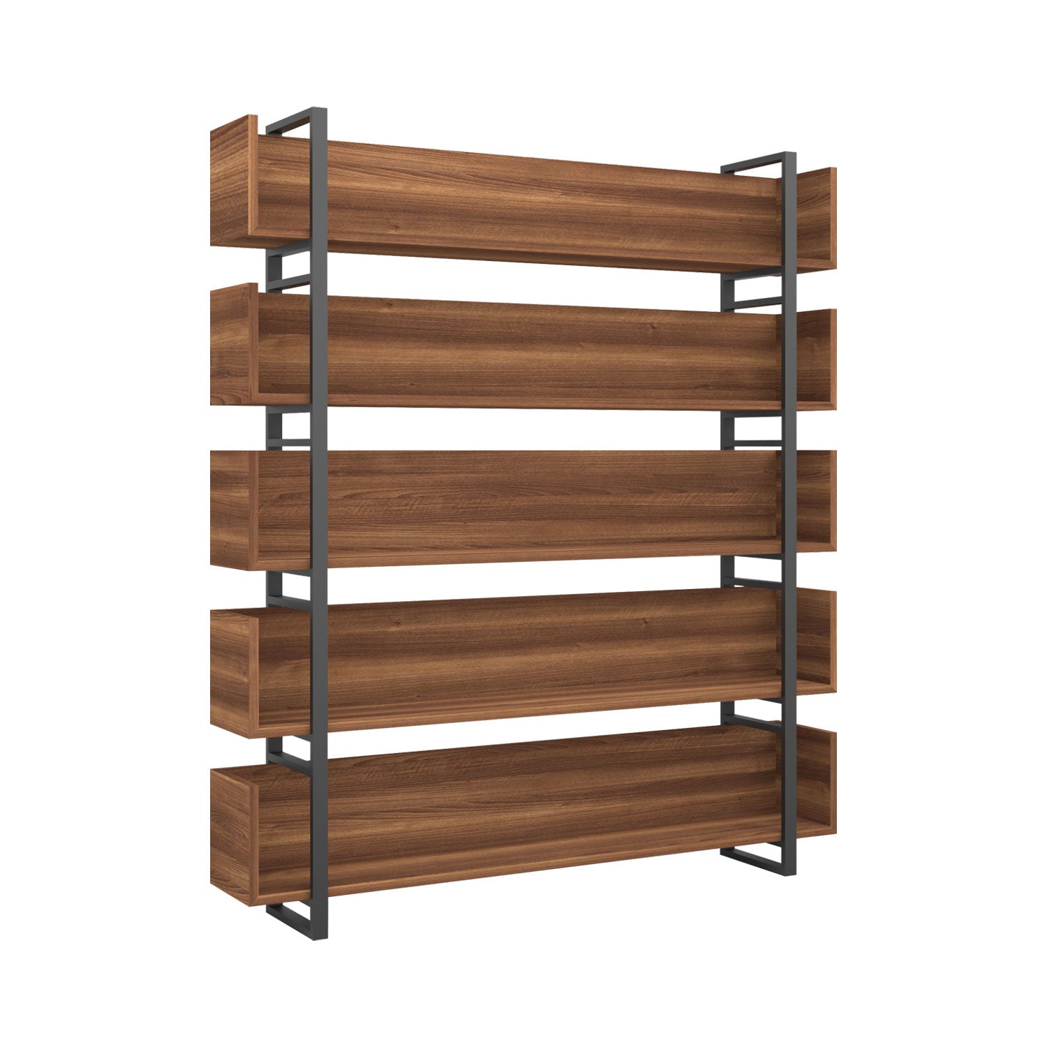 Nhi Bookcase Walnut - W210cm