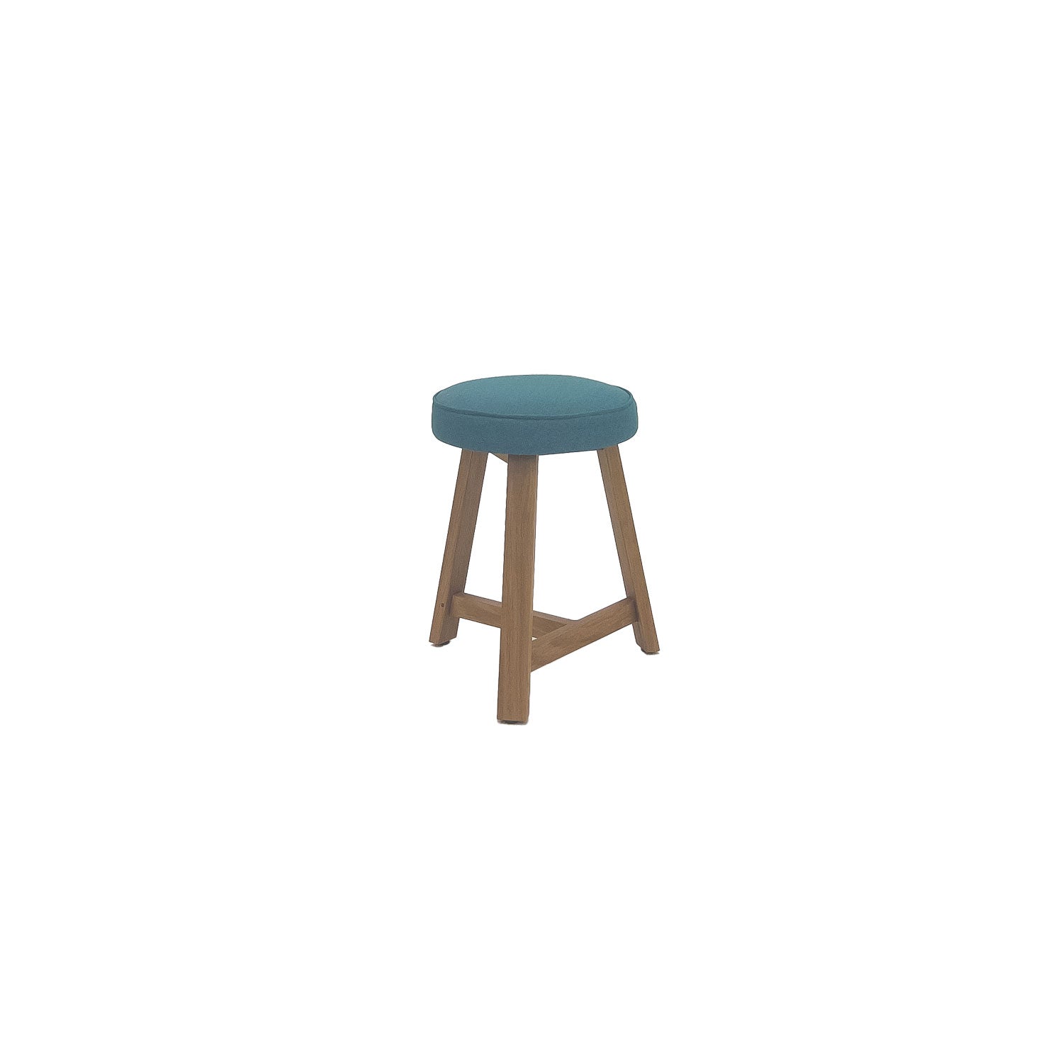 Oto Dining Stool Oak - Upholstered Seat - Karl Wheat