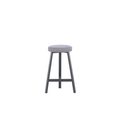 Oto Alu Bar Stool Black - Upholstered Seat - Karl Ash