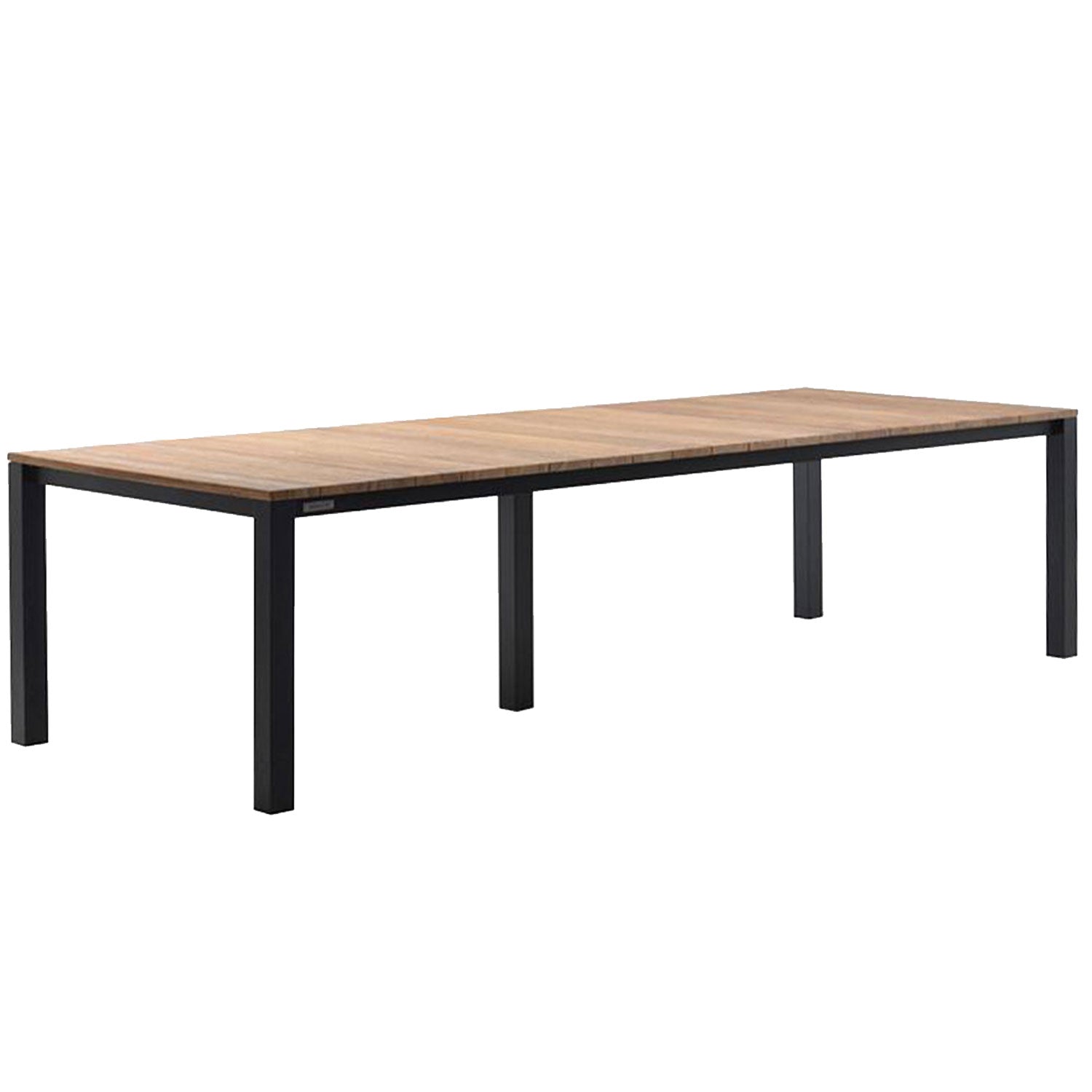 Piav Alu Rectangular Table Black - 300x110 - 12 Seater