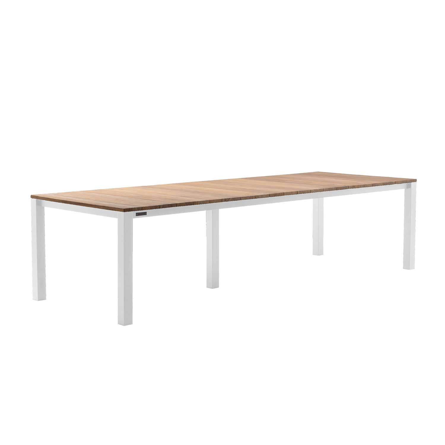 Piav Alu Rectangular Outdoor Table White - 300x110 - 12 Seater
