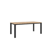 Piav Alu Rectangular Table Black - 180x100 - 6 Seater