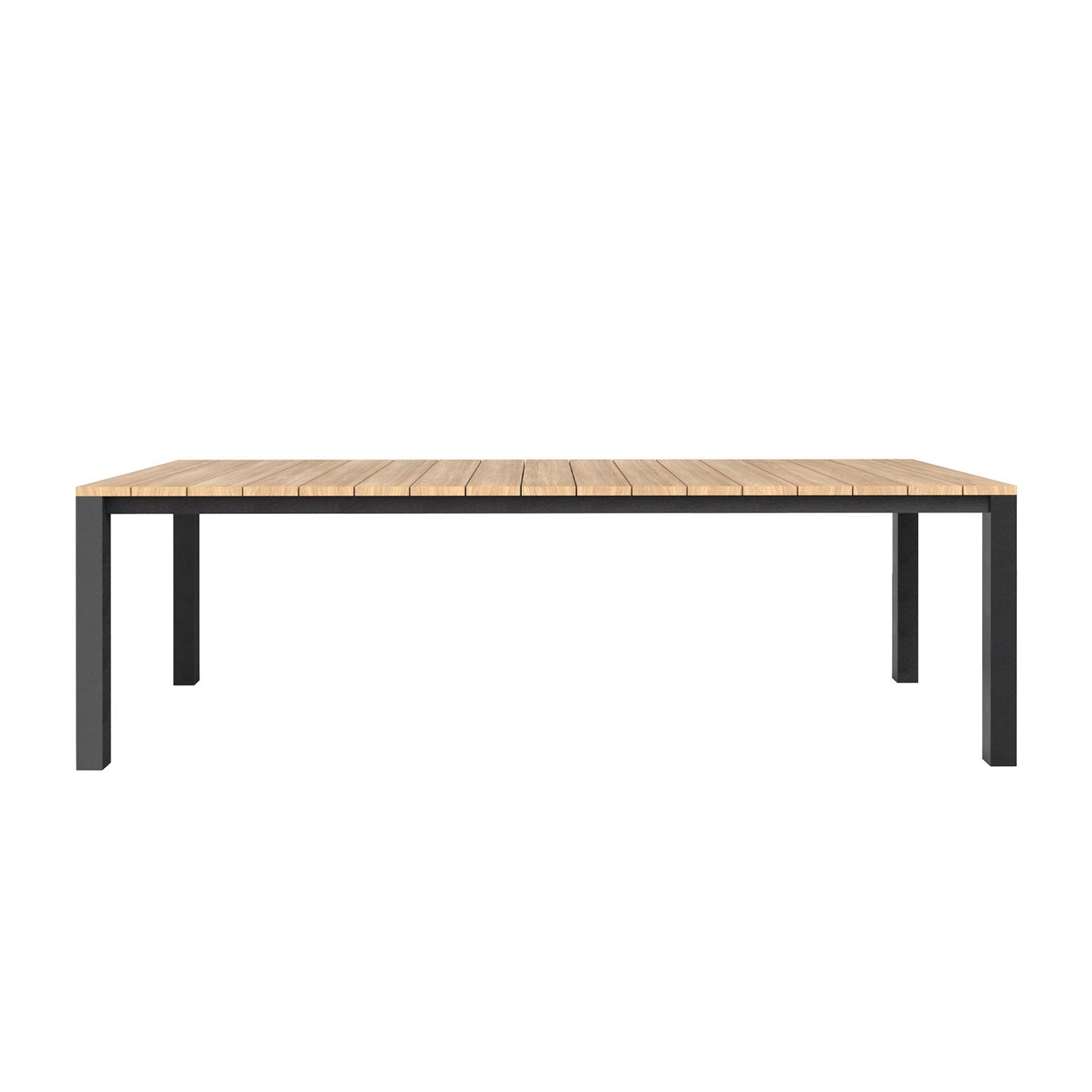 Piav Alu Rectangular Table Black - 250x100 - 10 Seater