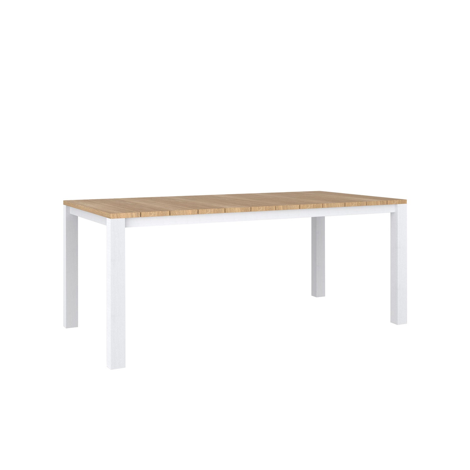 Piav Alu Rectangular Outdoor Table White - 180x100 - 6 Seater