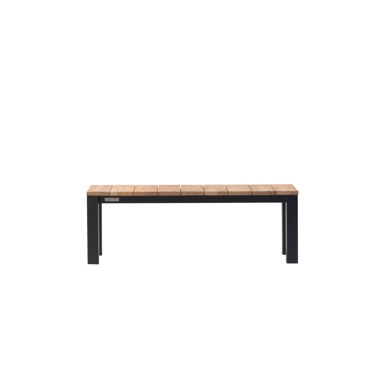 Piav Backless Bench Black Sand - L130 - 2 Seater