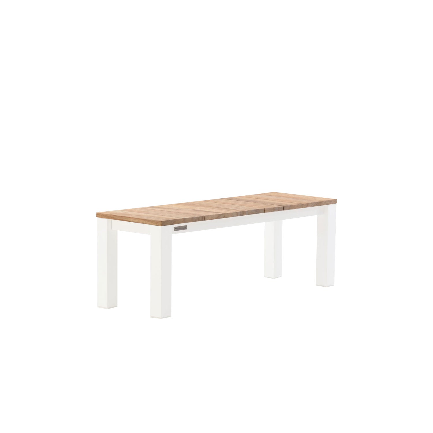 Piav Backless Bench White Sand - L130 - 2 Seater