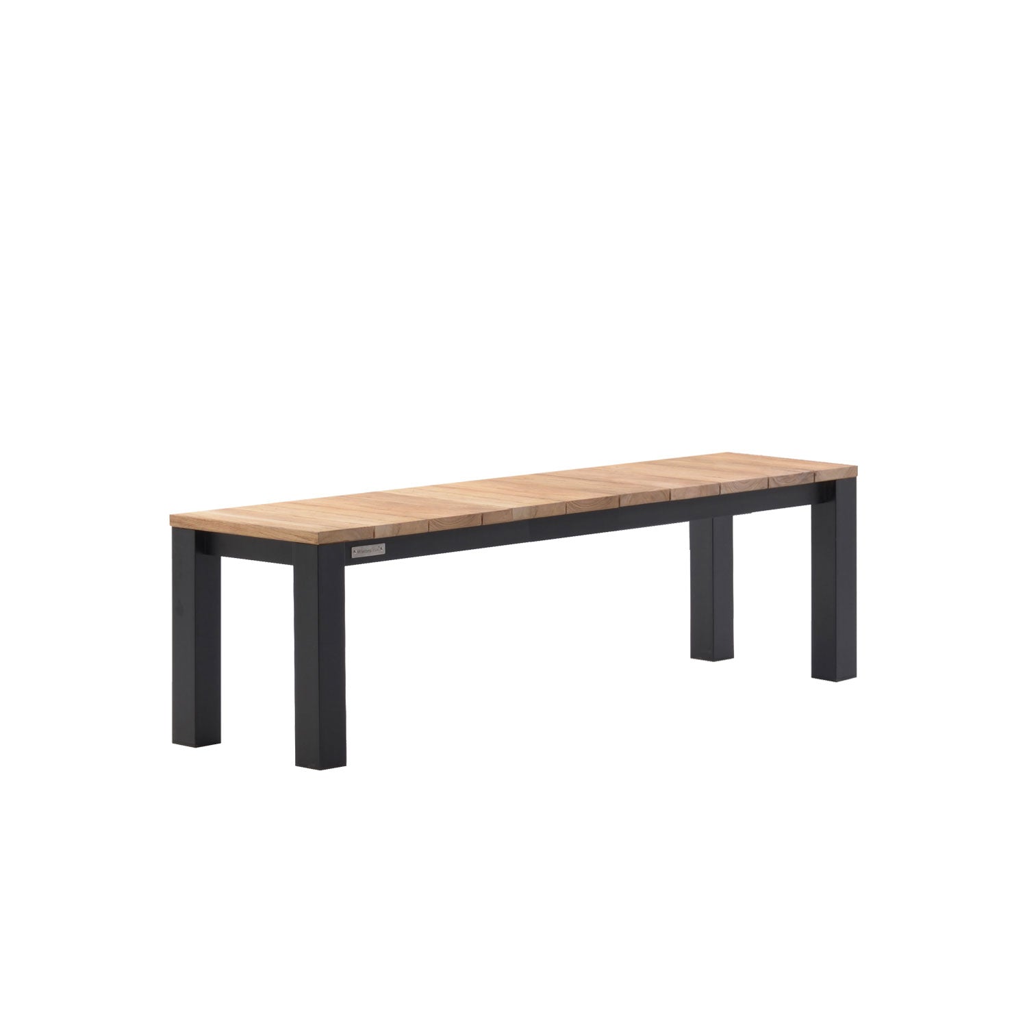 Piav Backless Bench Black Sand - L150 - 3 Seater