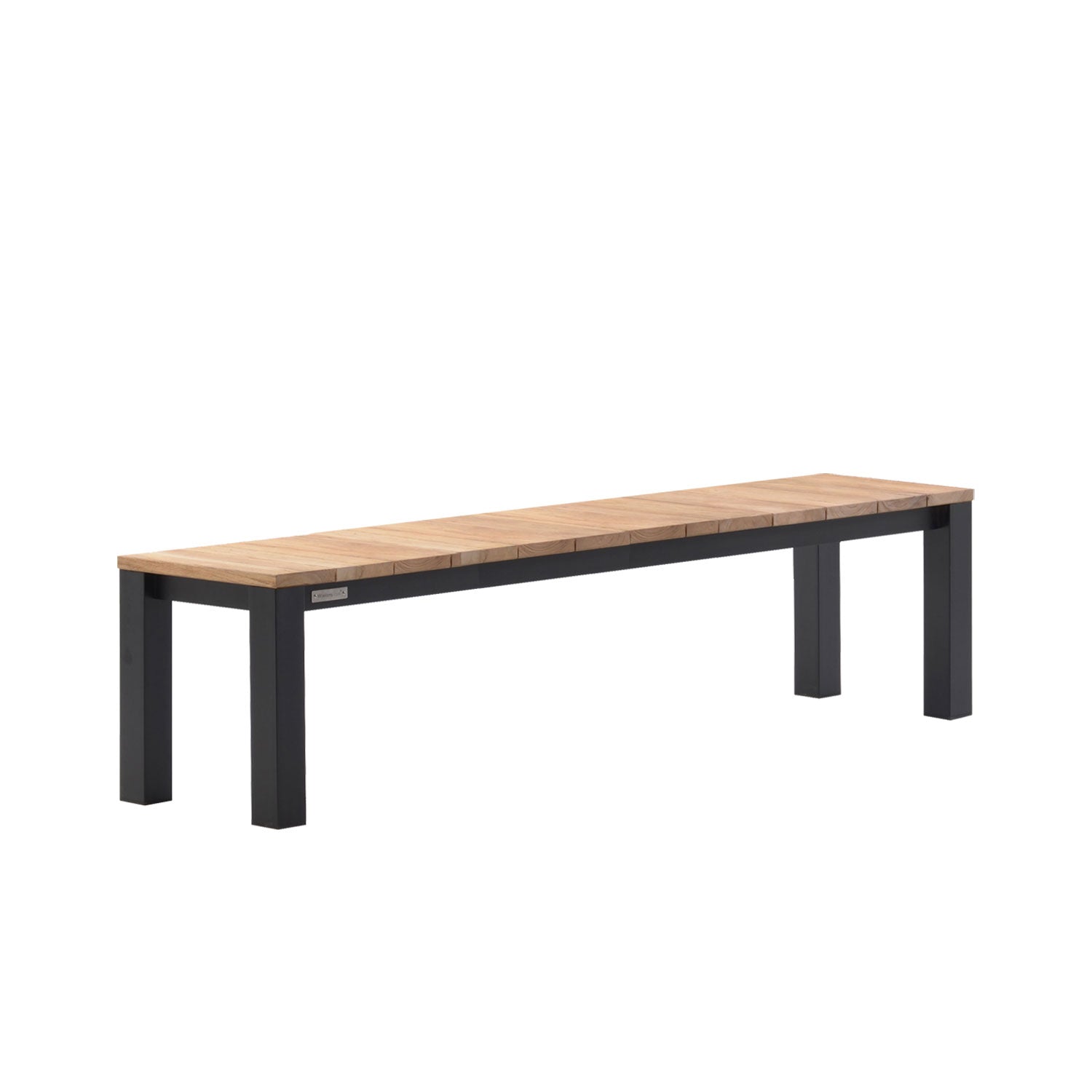 Piav Backless Bench Black Sand - L180 - 3 Seater