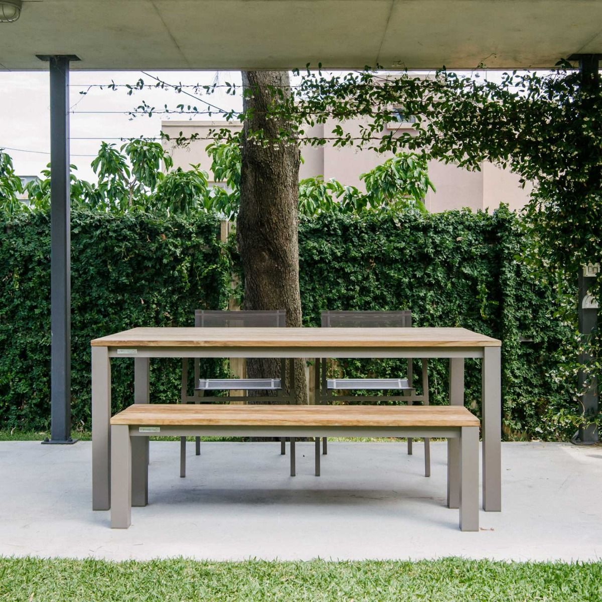Piav Backless Bench Taupe Sand