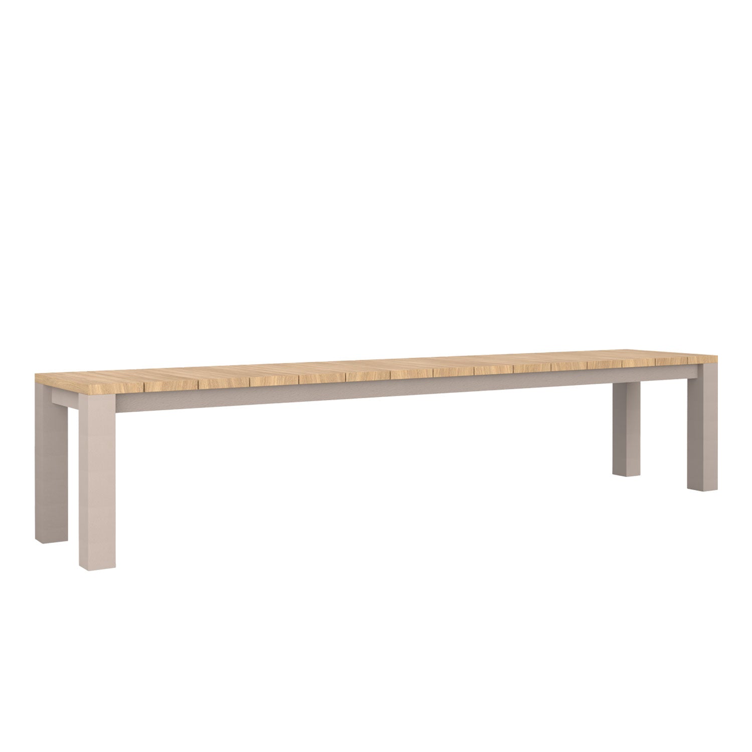 Piav Backless Bench Taupe Sand - L220 - 4 Seater