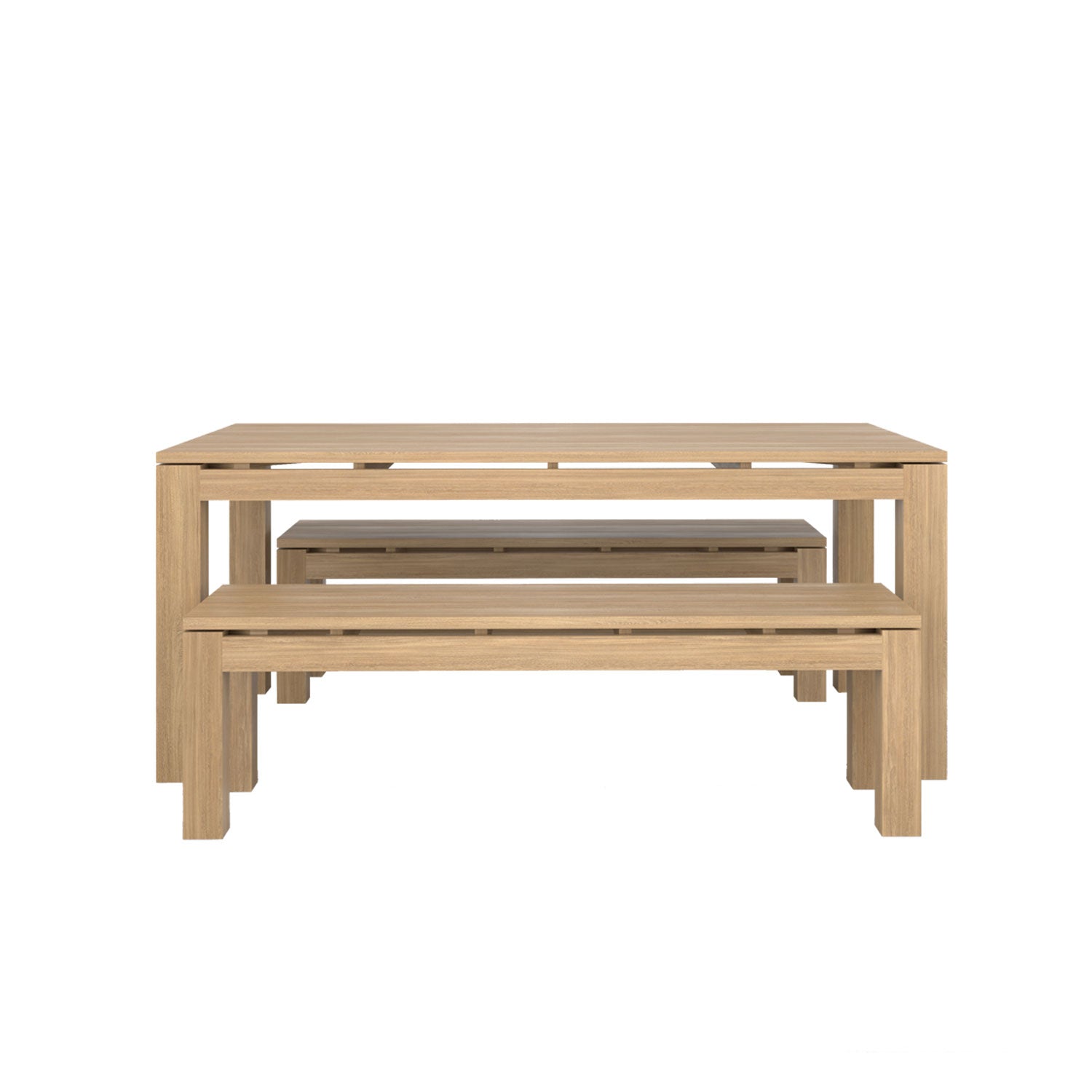 Pierson Table and Bench Dining Set - Pierson 180x100 + 2 Backless Bench