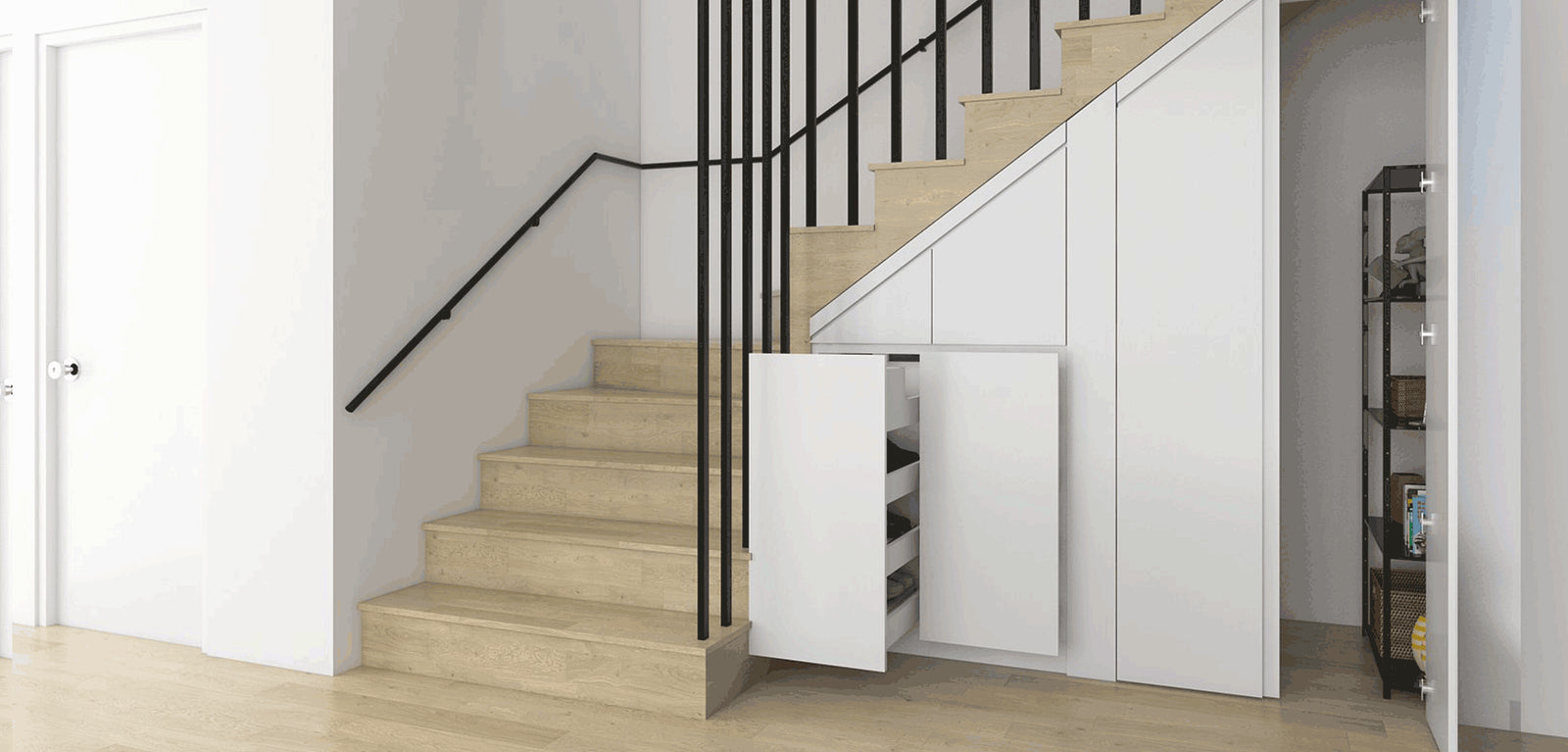 Under-The-Stairs Walk-In Storage Unit
