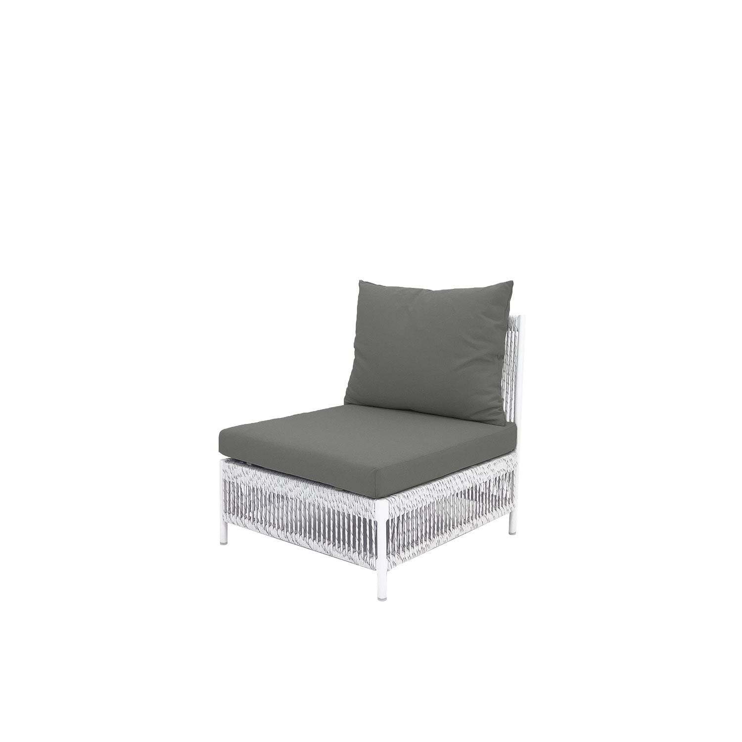 Planar Alu Modular Outdoor Midsection White PT4 - Olefin Charcoal