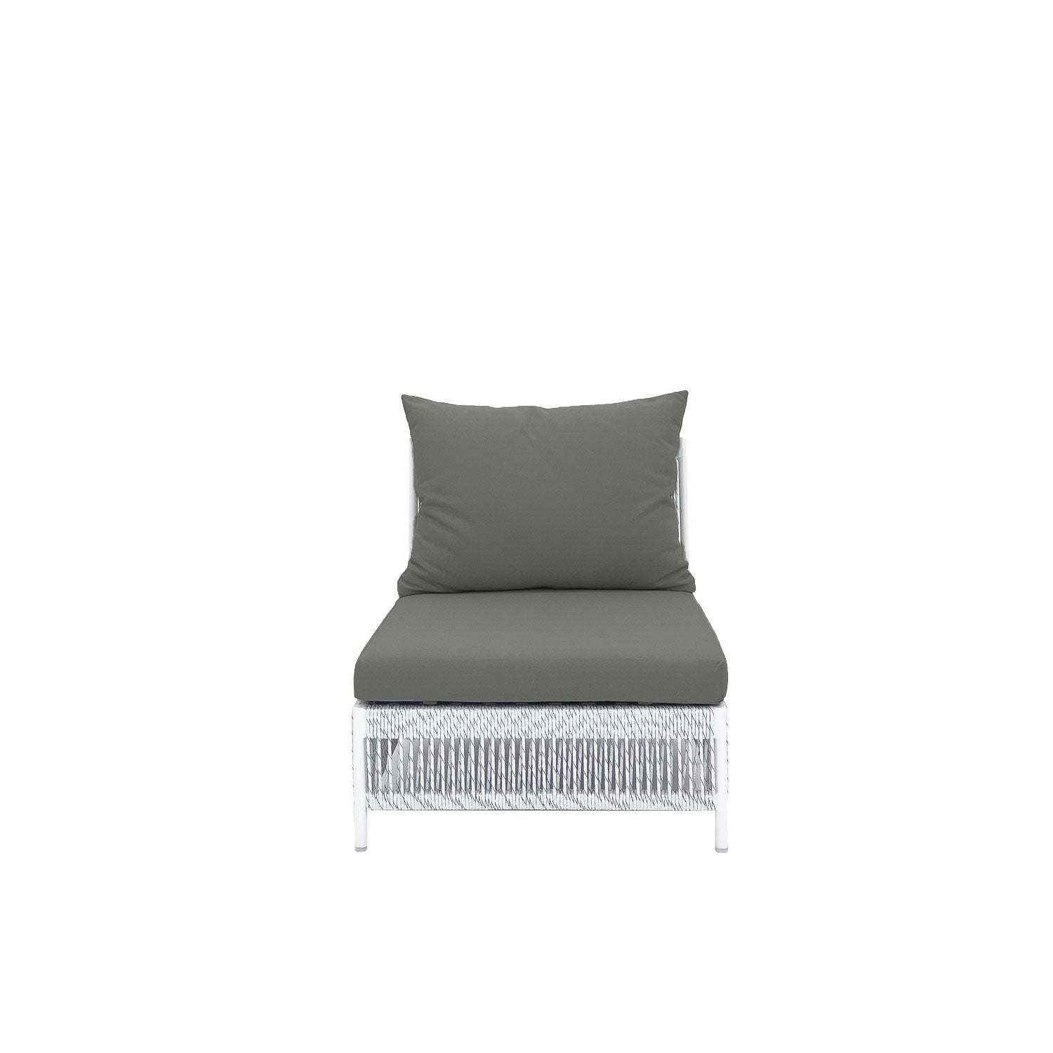 Planar Alu Modular Outdoor Midsection White PT4 - Olefin Charcoal
