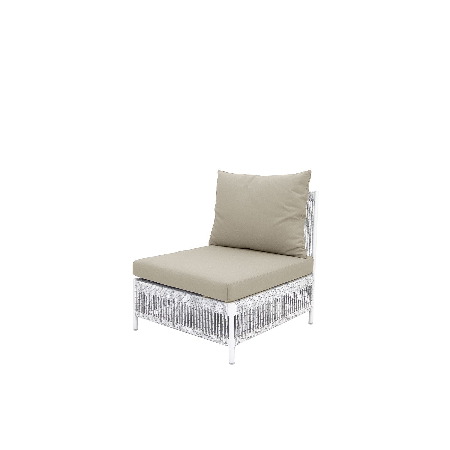 Planar Alu Modular Outdoor Midsection White PT4 - Olefin Taupe