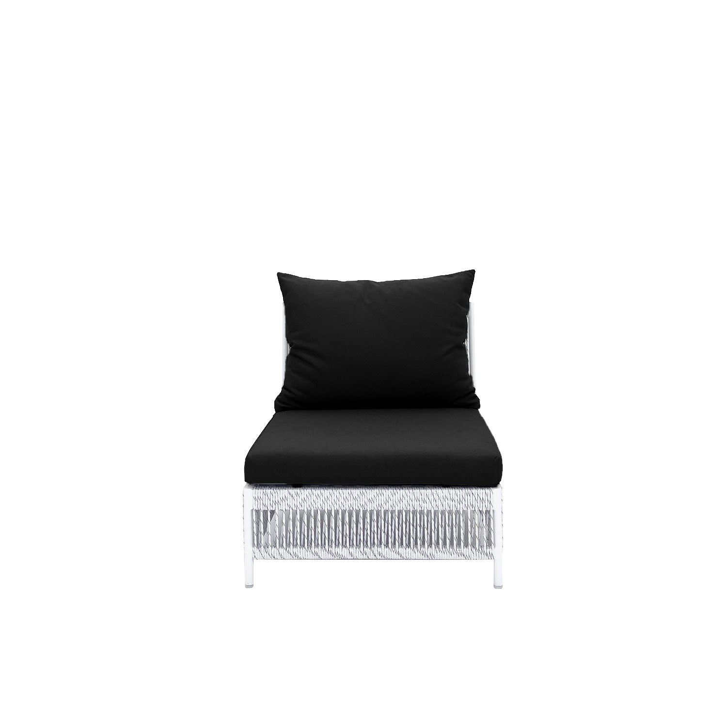 Planar Alu Modular Outdoor Midsection White PT4 - Sunbrella Raven Black