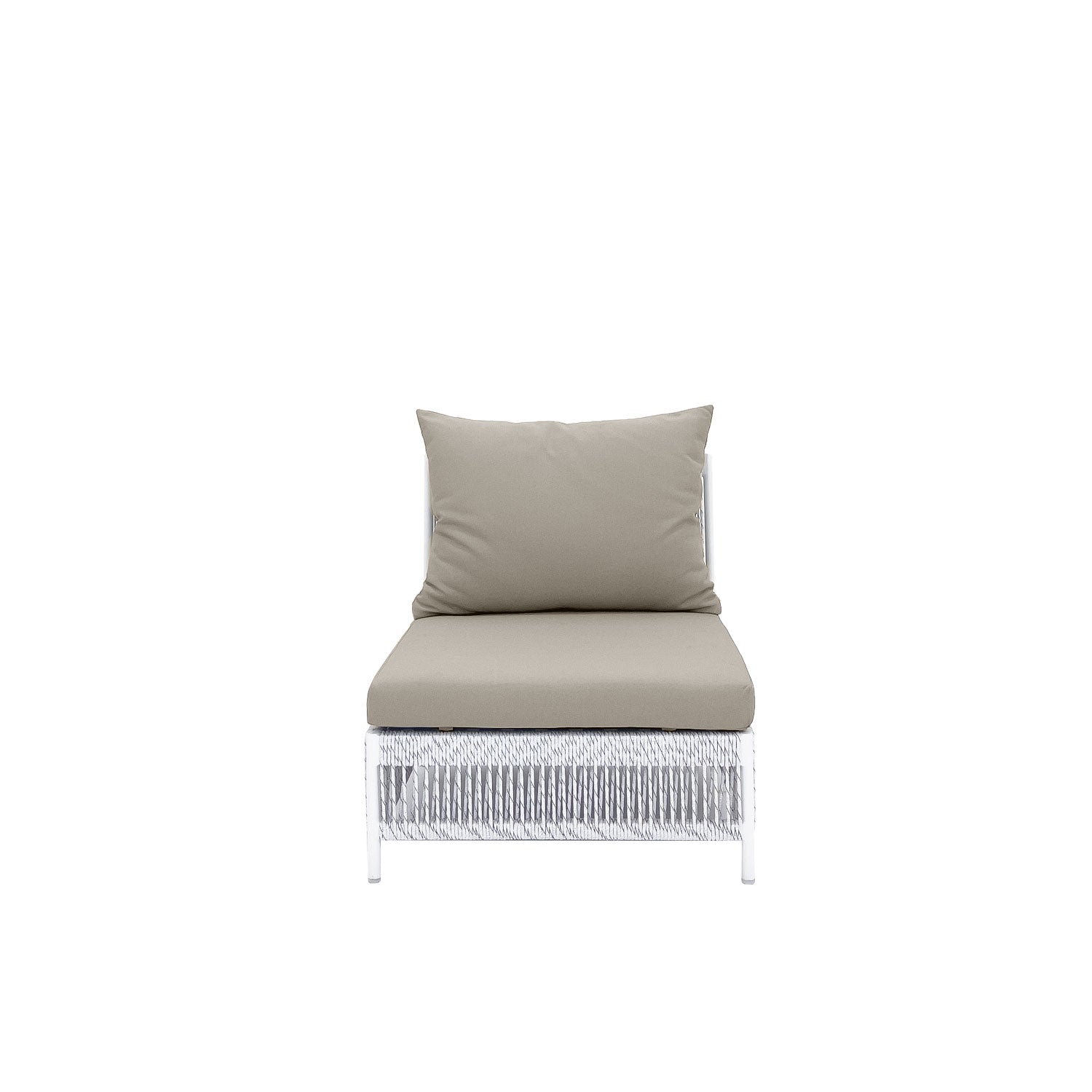 Planar Alu Modular Outdoor Midsection White PT4 - Sunbrella Taupe