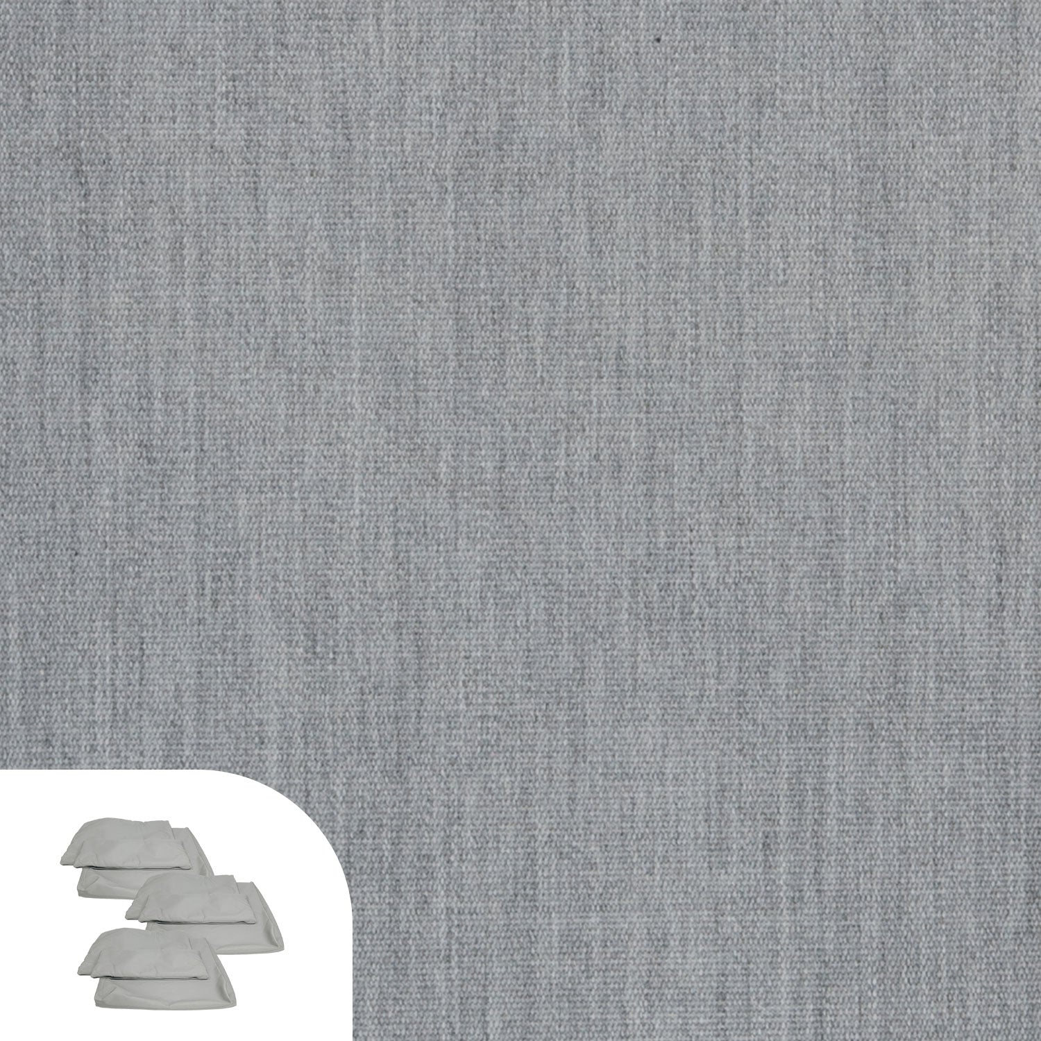 Planar Lounge Cushion Cover Replacement - Sofa / Sunbrella Granite Grey