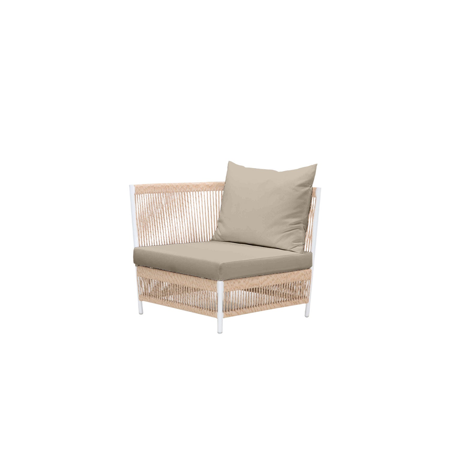 Planar Alu Modular Outdoor Corner White PT1 - Olefin Taupe