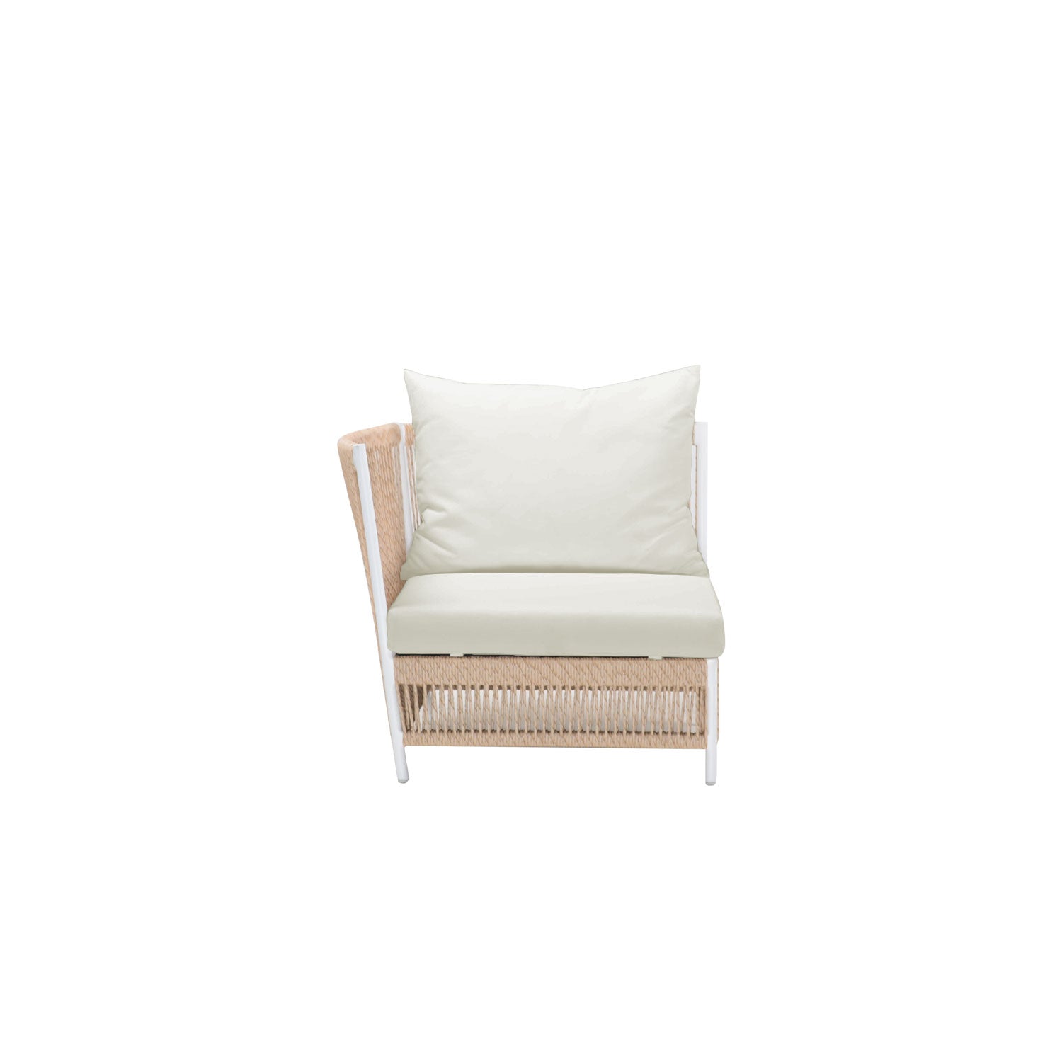 Planar Alu Modular Outdoor Corner White PT1 - Sunbrella Stone
