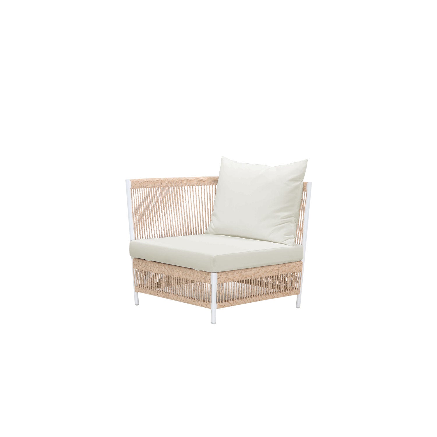 Planar Alu Modular Outdoor Corner White PT1 - Sunbrella Stone