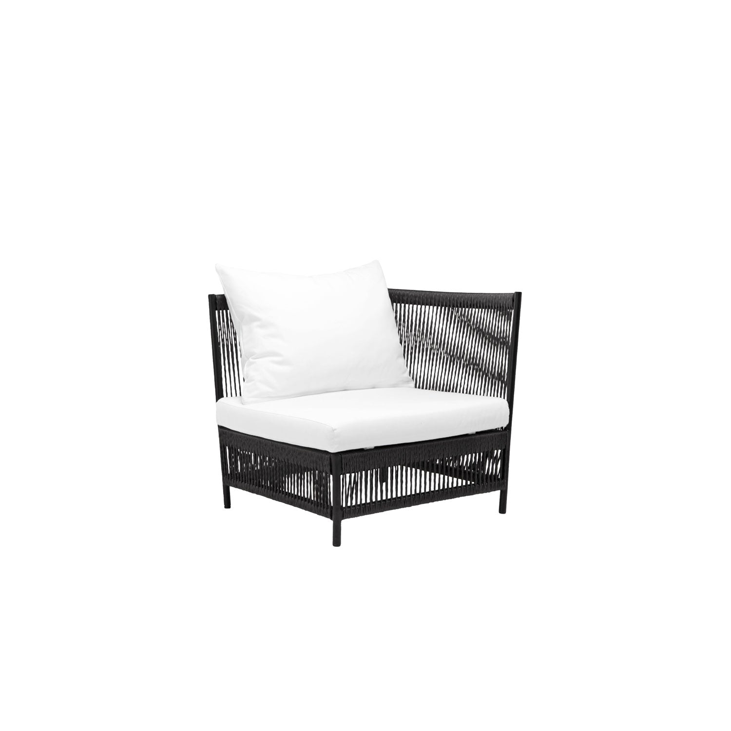 Planar Alu Modular Corner Black PT3 - Sunbrella White