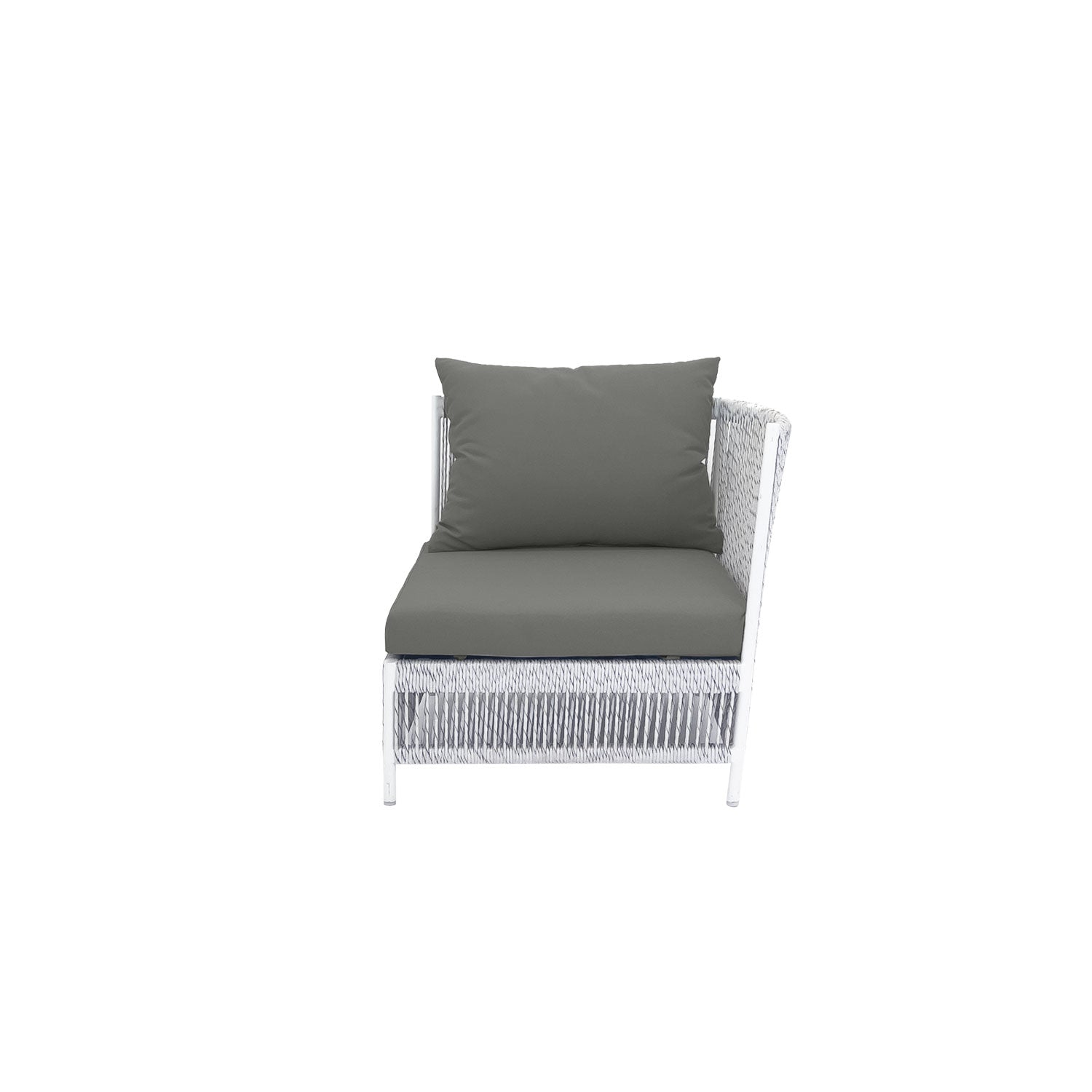 Planar Alu Modular Outdoor Corner White PT4 - Olefin Charcoal