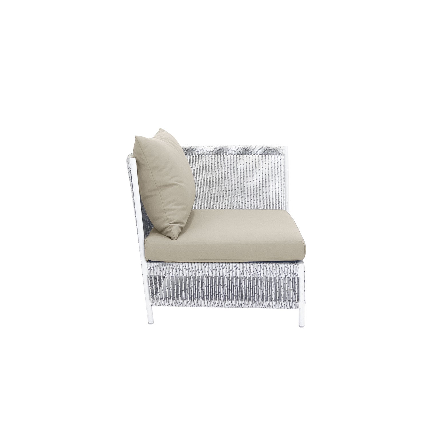 Planar Alu Modular Outdoor Corner White PT4 - Olefin Taupe