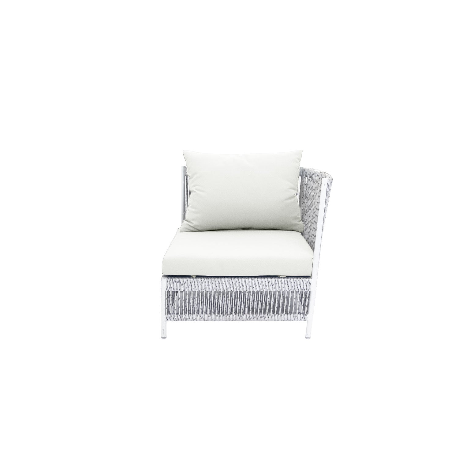 Planar Alu Modular Outdoor Corner White PT4 - Sunbrella Stone
