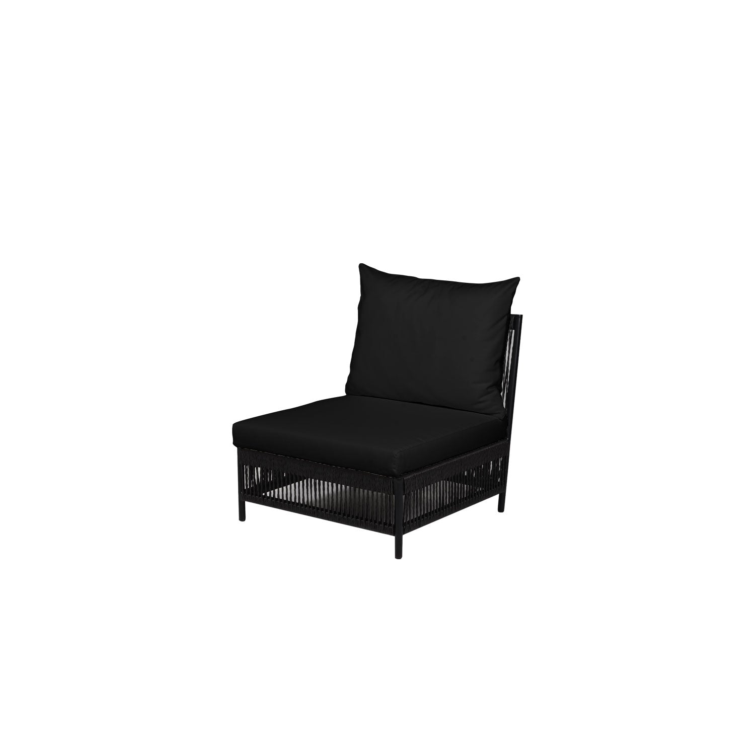 Planar Alu Modular Outdoor Midsection Black PT3 - Sunbrella Raven Black