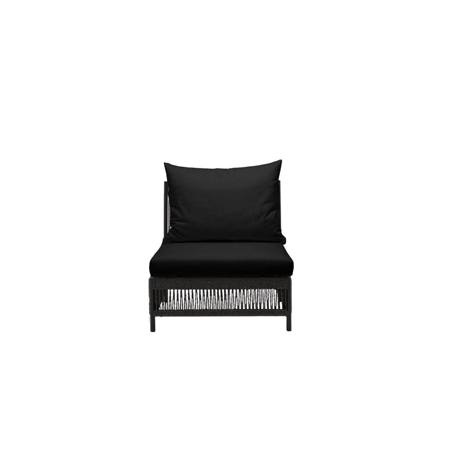 Planar Alu Modular Outdoor Midsection Black PT3 - Sunbrella Raven Black