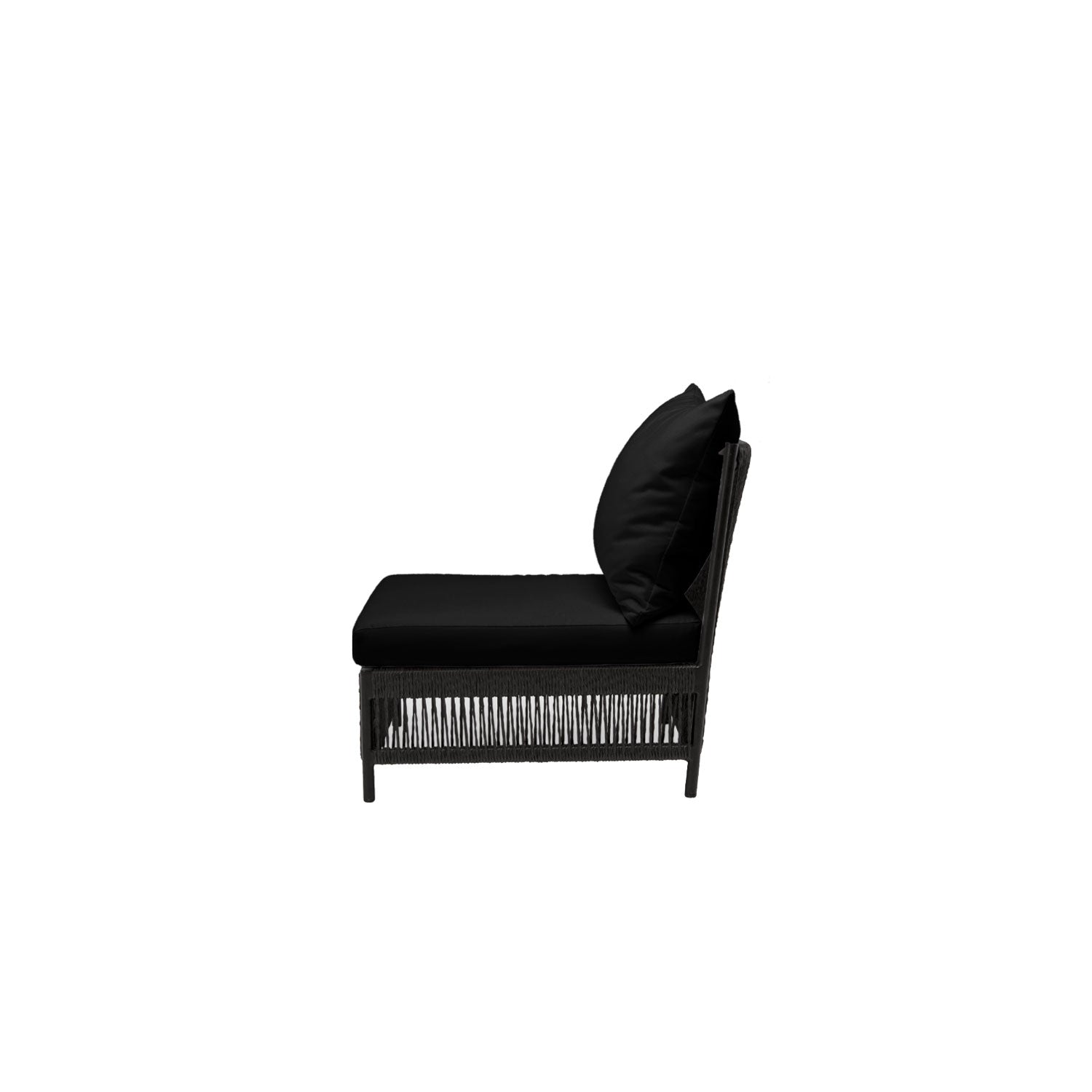 Planar Alu Modular Outdoor Midsection Black PT3 - Sunbrella Raven Black