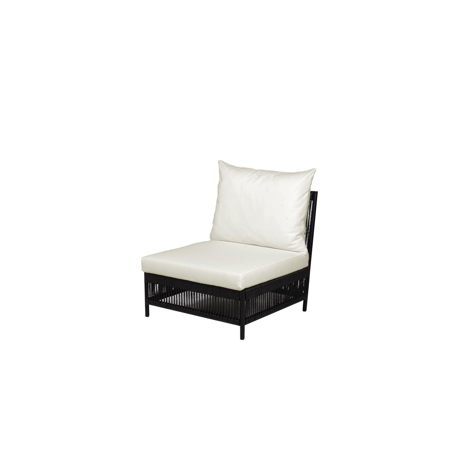 Planar Alu Modular Outdoor Midsection Black PT3 - Sunbrella Stone