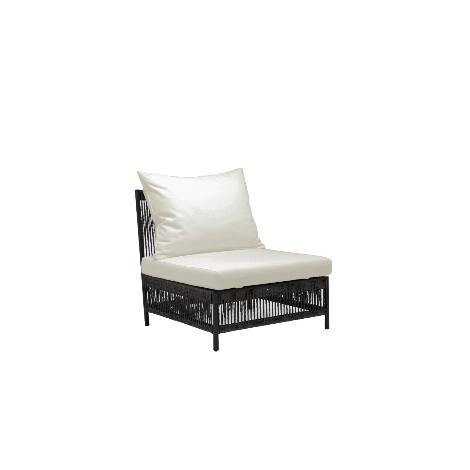 Planar Alu Modular Outdoor Midsection Black PT3 - Sunbrella Stone
