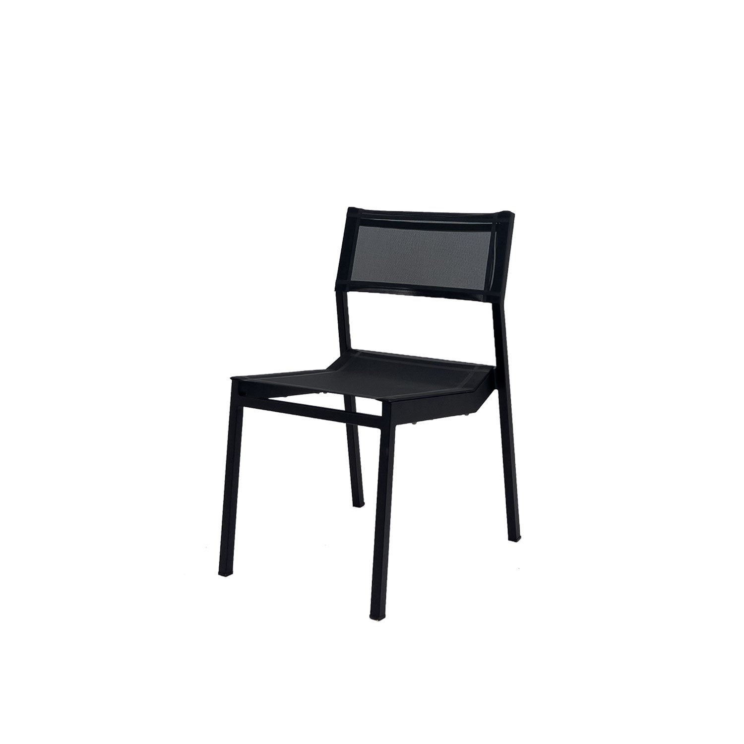 Salma Sail Alu Stacking Chair Black - Side Chair