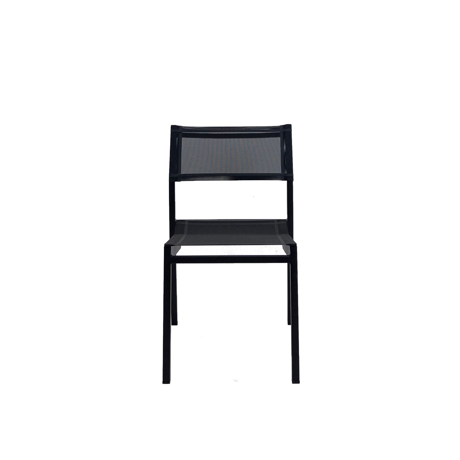 Salma Sail Alu Stacking Chair Black - Side Chair