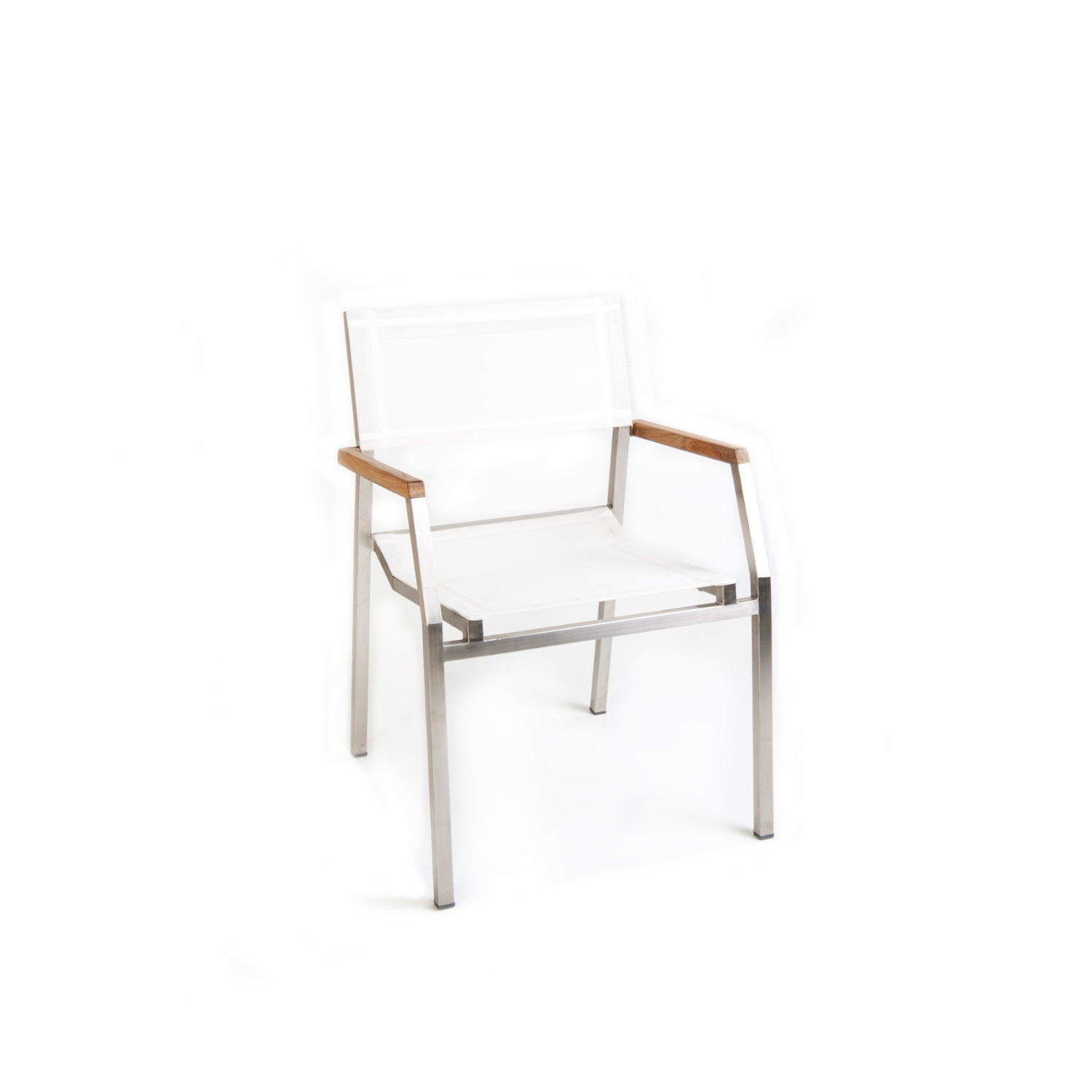 Salma Sail SS Outdoor Stacking Chair - White - Armhair