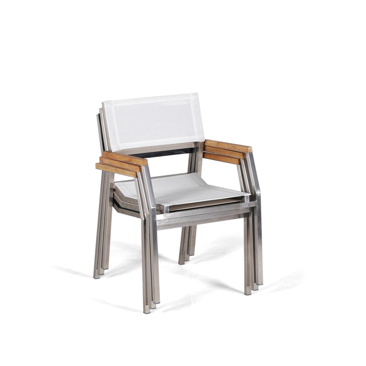 Salma Sail SS Outdoor Stacking Chair - White - Armhair