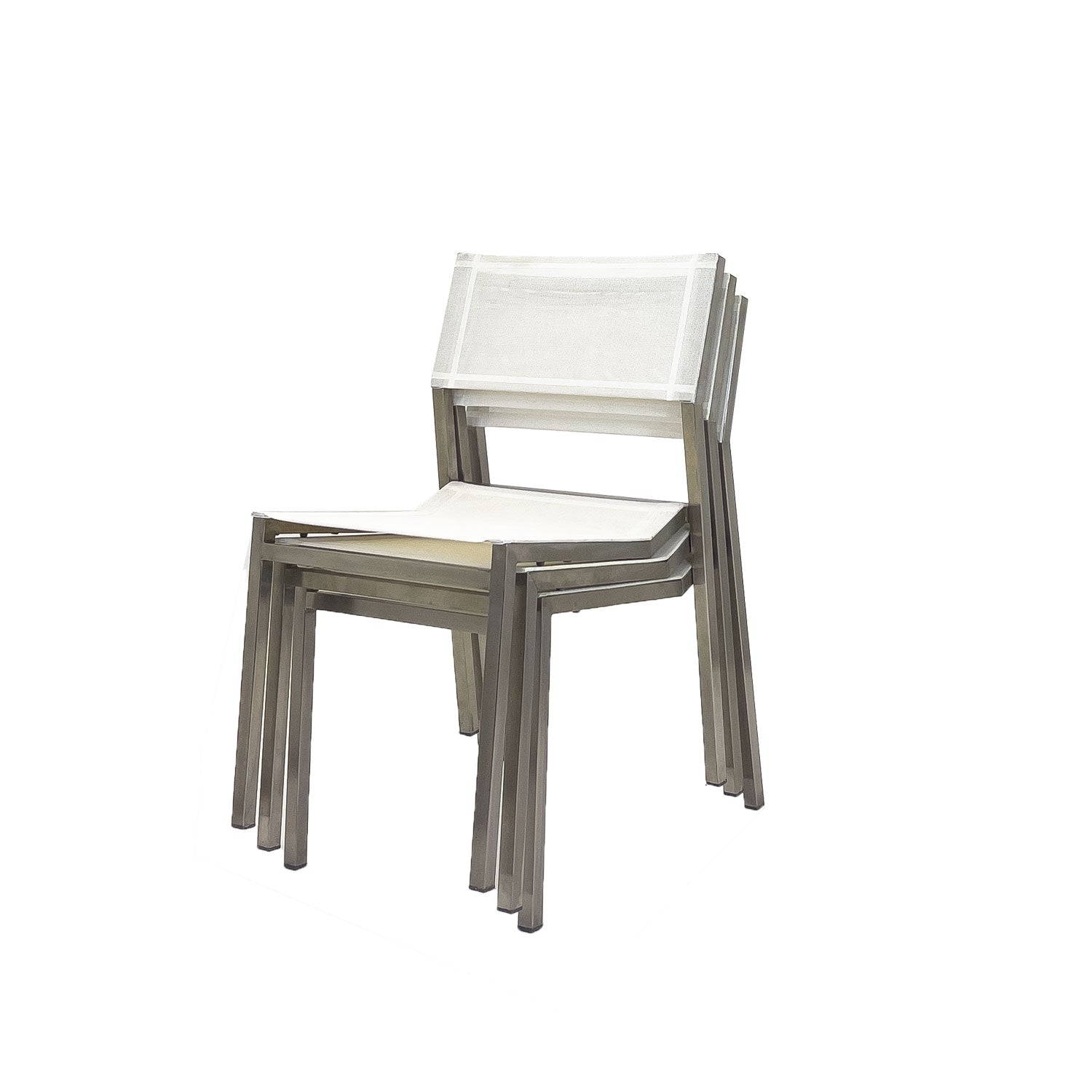 Salma Sail SS Outdoor Stacking Chair - White - Side Chair