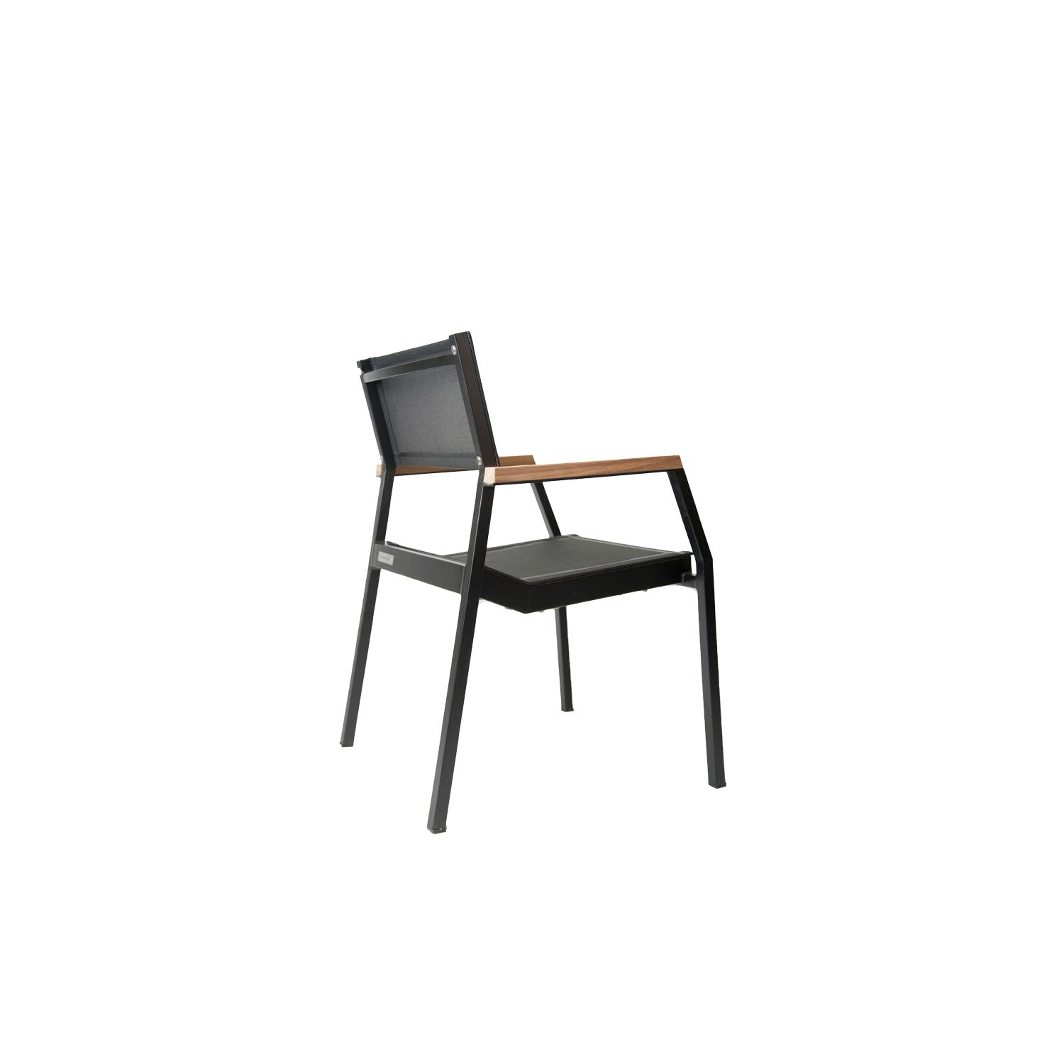 Salma Sail Alu Stacking Chair Black - Armchair