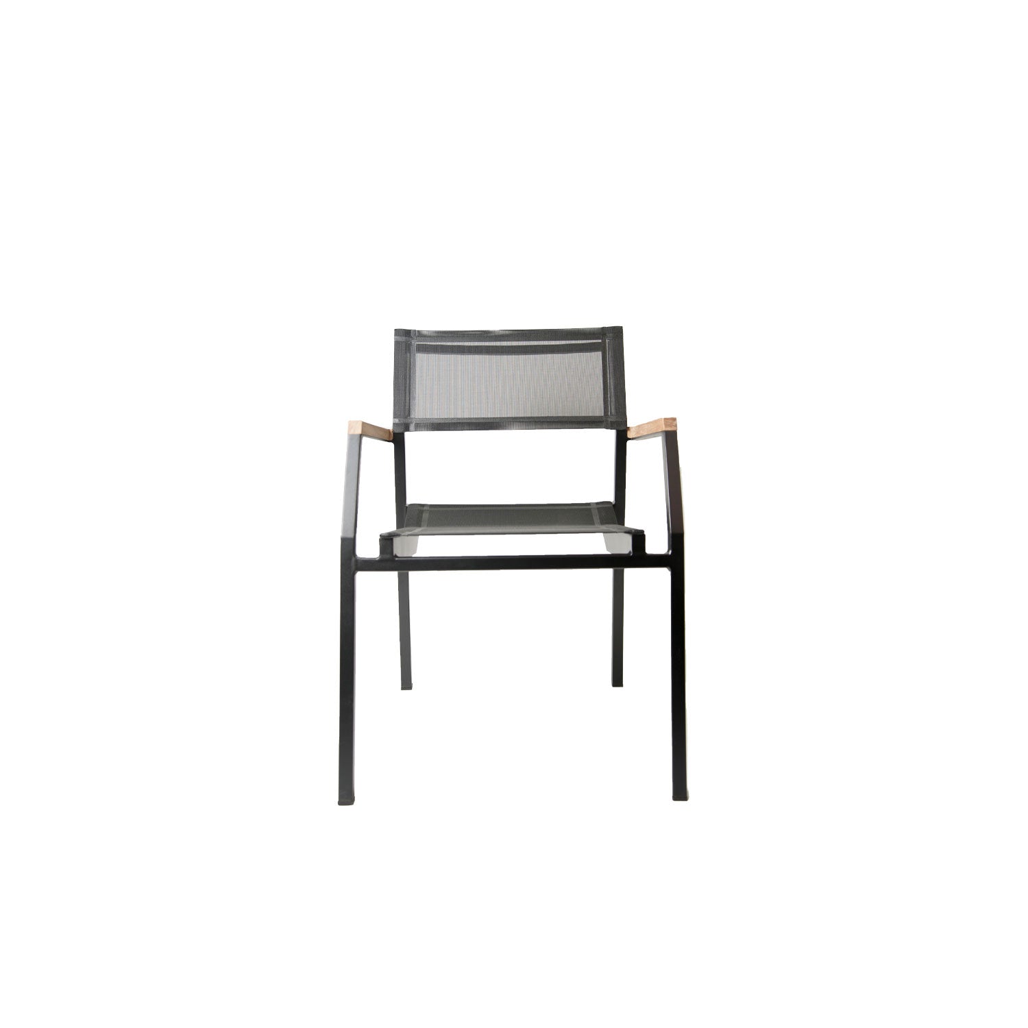 Salma Sail Alu Stacking Chair Black - Armchair