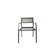 Salma Sail Alu Stacking Chair Black - Armchair