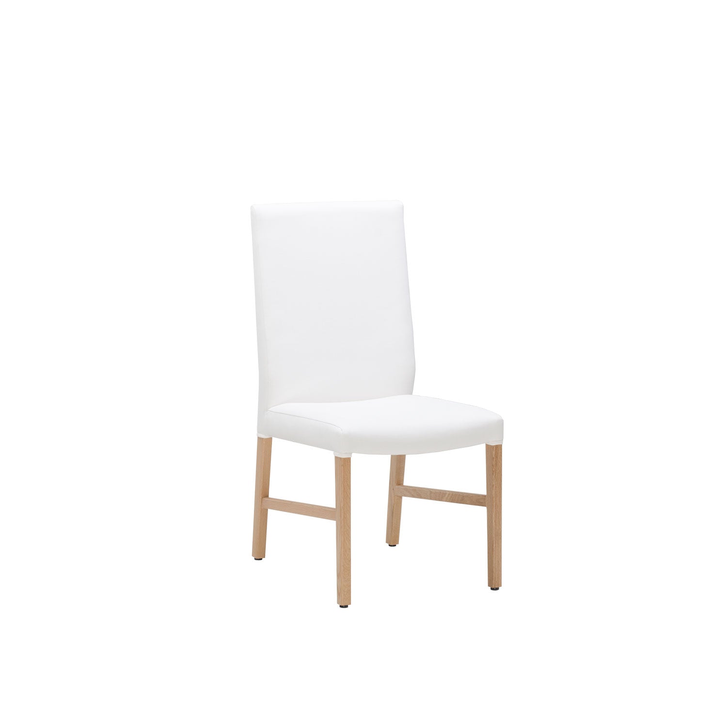 Stena Dining Chair - Oak / Faux Leather White