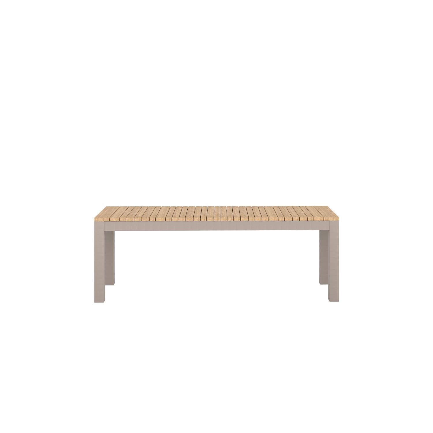 Tandem Alu Backless Bench Taupe Sand - L130 - 2 Seater